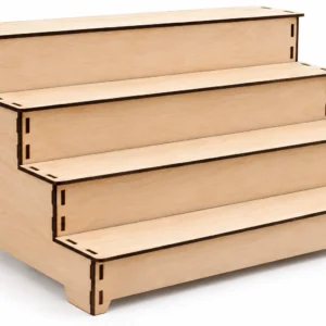 wooden-display-shelves-light-brown-1.webp Shop our 4-tier wooden display stand for craft fairs, market stalls and retail shops. Portable, easy to assemble and made from plywood. UK-made by WIKXY.s for retail
