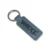 laser-engraved-leather-rectangular-keyholder-navy-blue Navy Blue leather keyring with a metal ring, embossed logo and website address